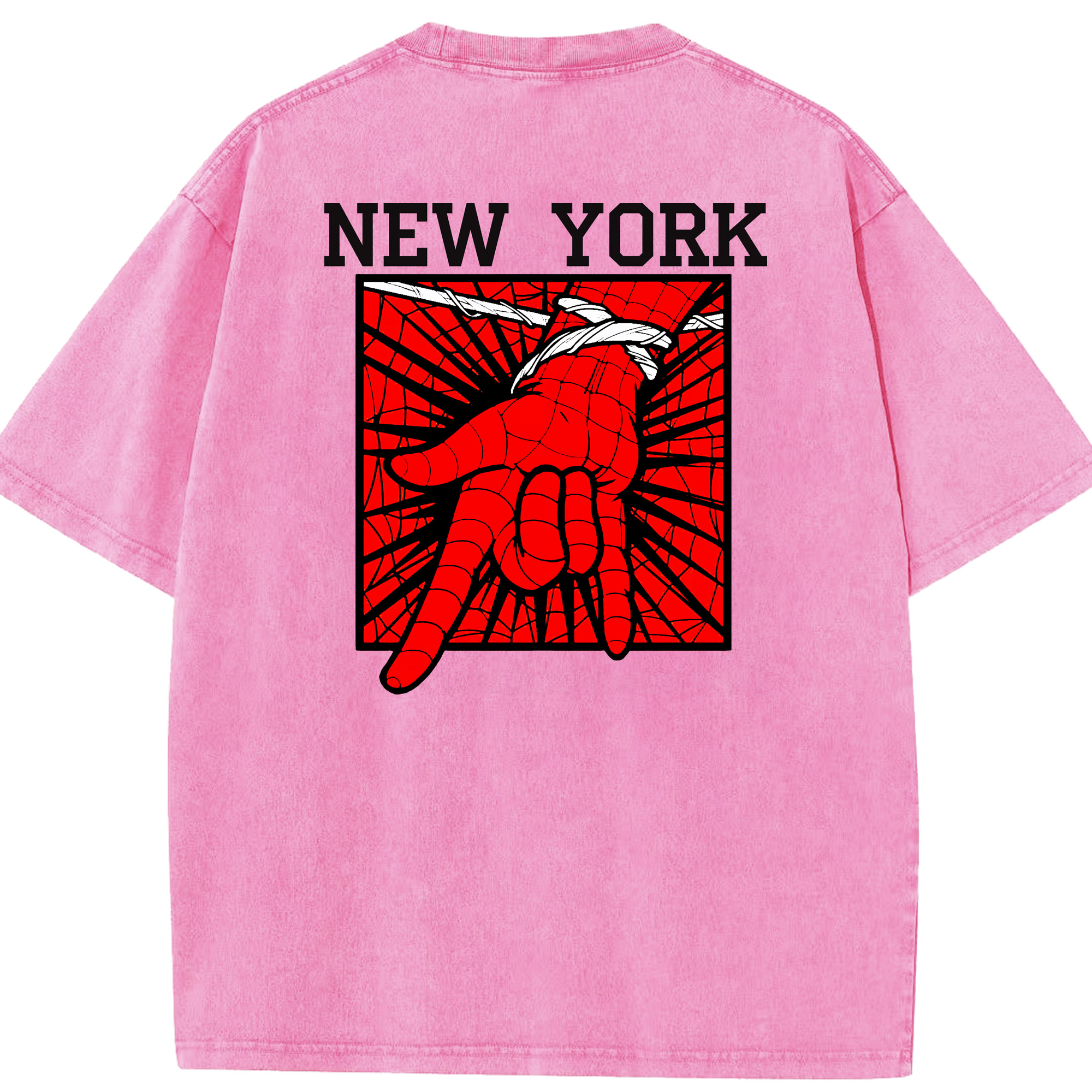（画像用） Spider Man スパイダーマン 綿100% ヴィンテージ風 半袖Tシャツ（背面プリント）